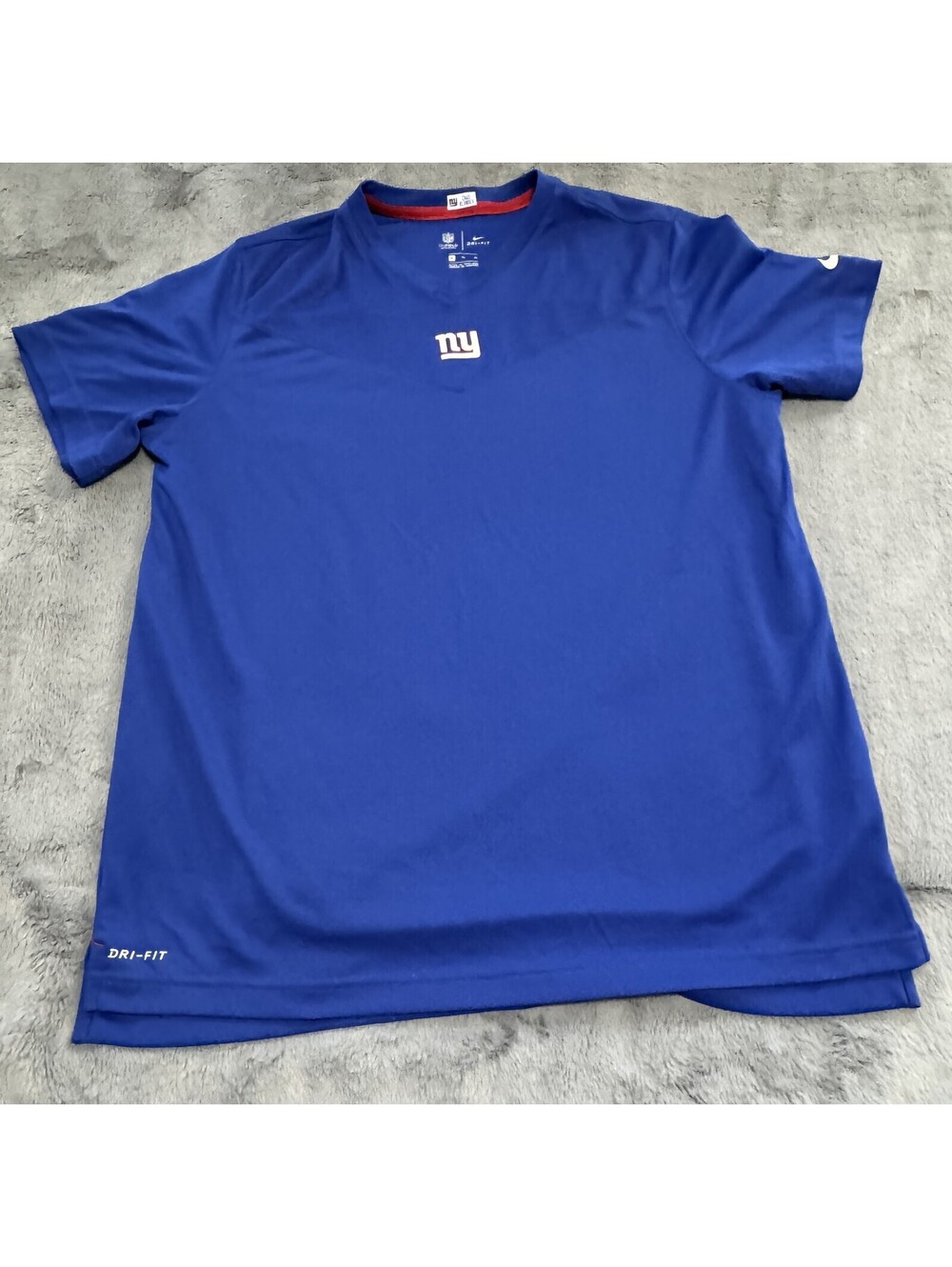 Nike Dri-Fit New York Giants Chad Klunder Jersey Men's Size XLarge Blue T-shirt